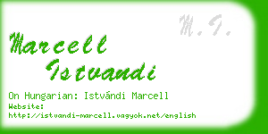 marcell istvandi business card